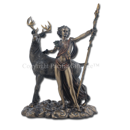 7854 Goddess Moon Diana Artemis Statue